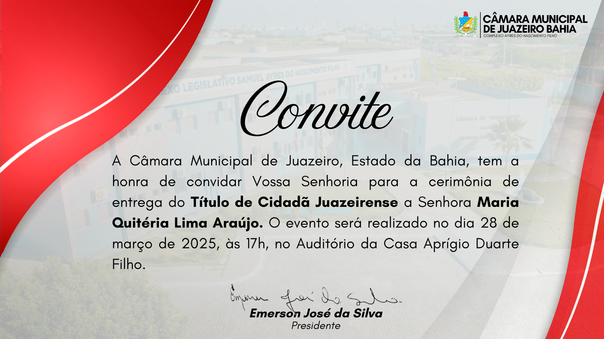 Câmara de Juazeiro entrega Título de Cidadã Juazeirense em Sessão Solene